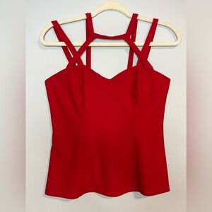 Red Strappy Women's Top